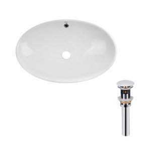 Комплект Qtap Dove: Раковина накладная овальная 625x415x150 мм White + Донный клапан PU02O SD00053433 фото