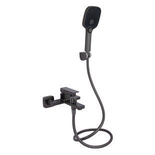 Смеситель для ванны Qtap Gemini (c душевым гарнитуром) QTGEM259GMB45684 Gunmetal Black PVD SD00051808 фото