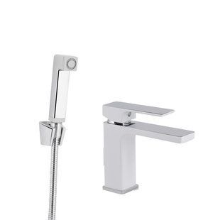 Змішувач для раковини Qtap Gemini (з гігієнічним душем) QTGEM272CRW45691 Chrome/White, латунь, одноважільний SD00051815 фото