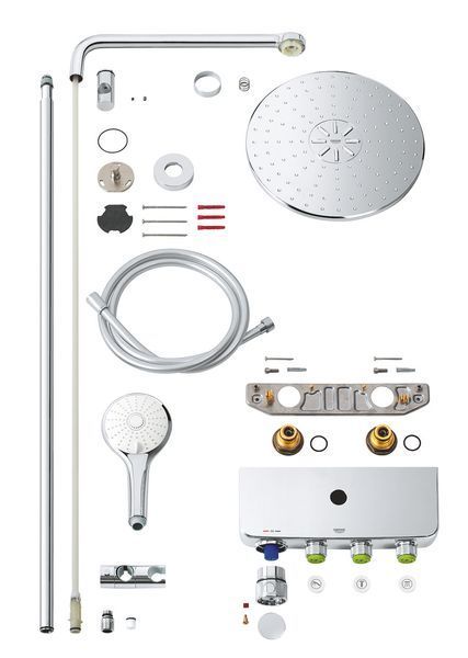 Душова система Grohe Euphoria SmartControl з термостатом та хромованим покриттям (26507000) 26507000 фото