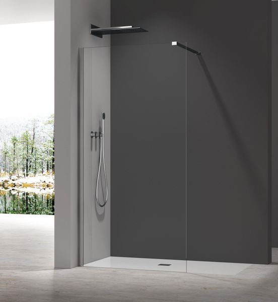 Душова перегородка Koer SR SP01-90x200-TR-01 Walk-In, прозоре скло 8мм, хром, Easy Clean (KR5392) KR5392 фото