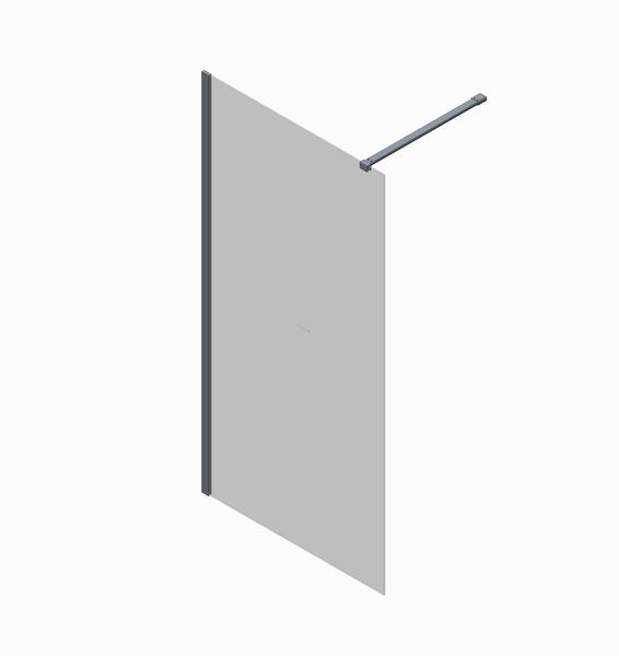 Душова перегородка Koer SR SP01-90x200-TR-01 Walk-In, прозоре скло 8мм, хром, Easy Clean (KR5392) KR5392 фото