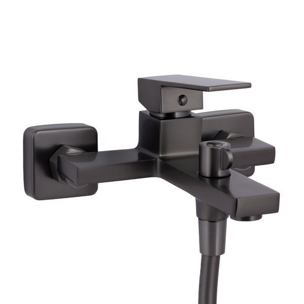 Смеситель для ванны Qtap Gemini (c душевым гарнитуром) QTGEM259GMB45684 Gunmetal Black PVD SD00051808 фото