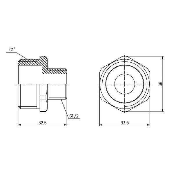 Ніпель редукційний SD Forte 1" х1/2" SF3592515 SD00002584 фото