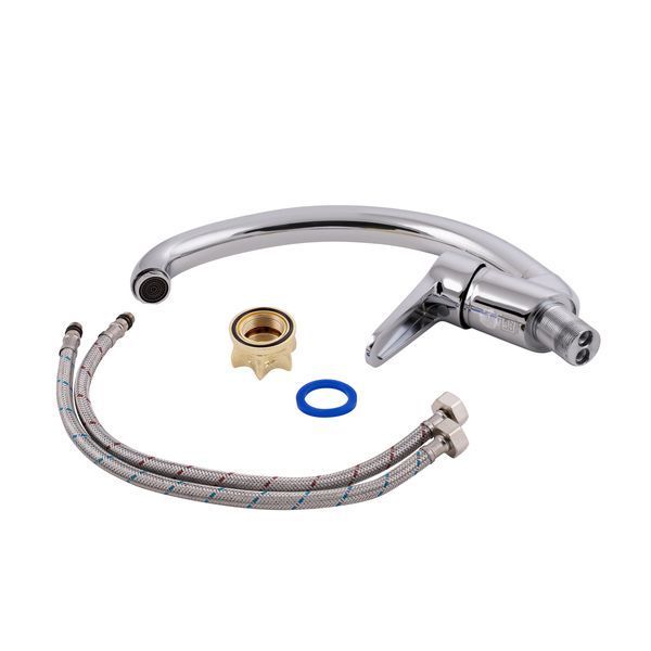Змішувач для кухні Lidz Nicole 008F (k35) LDNIC008FCRM21877 Chrome, одноважільний, поворотний вилив SD00027974 фото