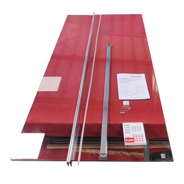 Душова перегородка Koer SR SP01-90x200-TR-01 Walk-In, прозоре скло 8мм, хром, Easy Clean (KR5392) KR5392 фото