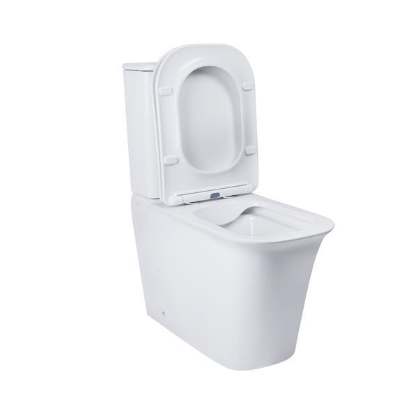 Унітаз-компакт Qtap Nando безобідковий з сидінням Soft-close QT12221222AW, підлоговий, білий колір SD00046563 фото