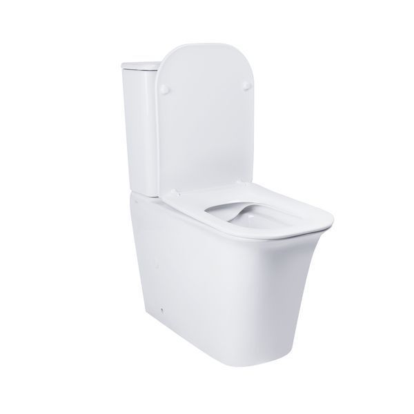 Унітаз-компакт Qtap Nando безобідковий з сидінням Soft-close QT12221222AW, підлоговий, білий колір SD00046563 фото