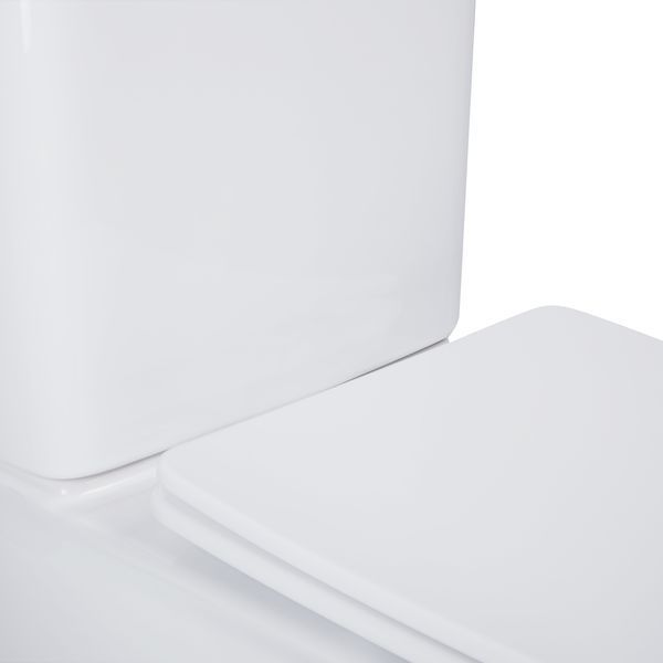 Унітаз-компакт Qtap Nando безобідковий з сидінням Soft-close QT12221222AW, підлоговий, білий колір SD00046563 фото