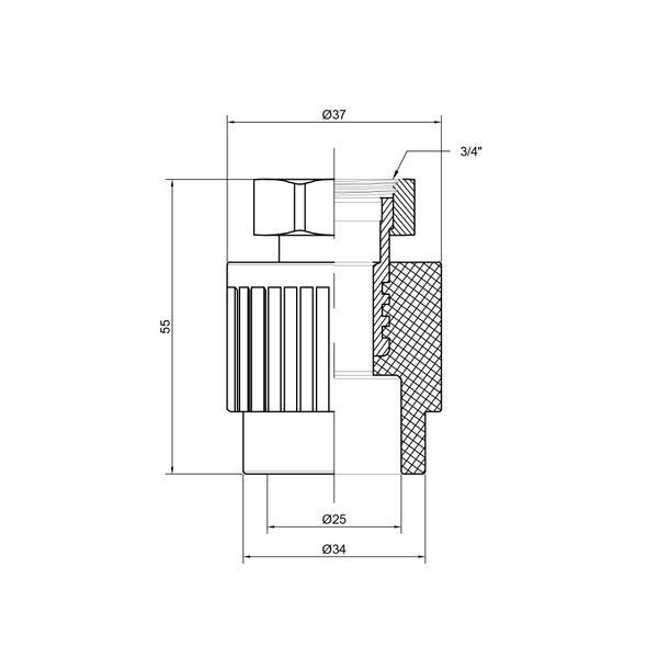 Муфта PPR Thermo Alliance с накидной гайкой 25х3/4" SD00029345 фото