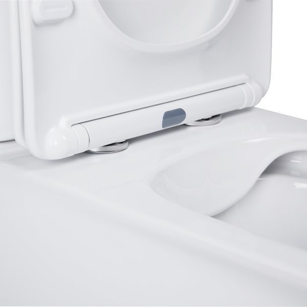 Унітаз-компакт Qtap Nando безобідковий з сидінням Soft-close QT12221222AW, підлоговий, білий колір SD00046563 фото