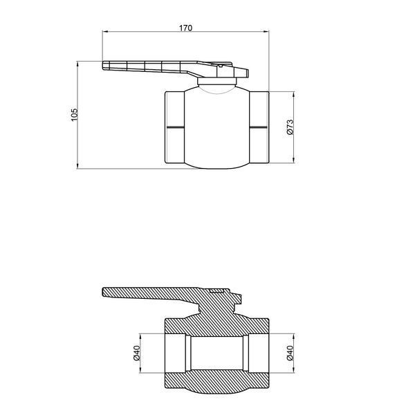 Кран кульовий PPR Thermo Alliance 40 SD00029245 фото