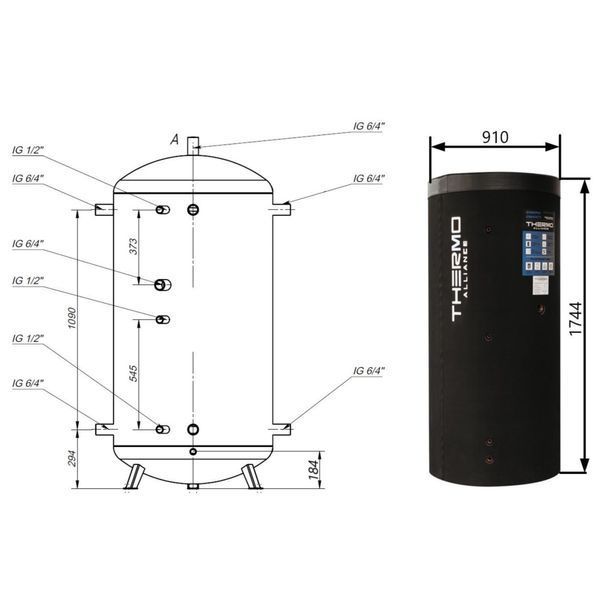 Теплоакумулятор Thermo Alliance TA-ТАМ-00 750 з ізоляцією 60 мм SD00047694 фото