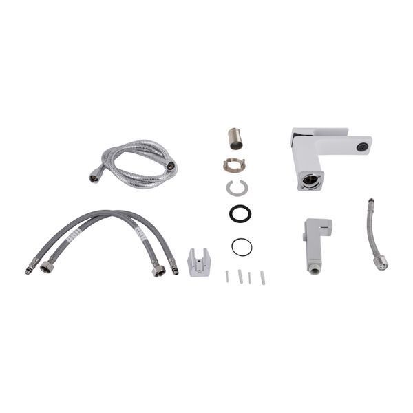 Змішувач для раковини Qtap Gemini (з гігієнічним душем) QTGEM272CRW45691 Chrome/White, латунь, одноважільний SD00051815 фото