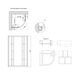 Душевая кабина Lidz Latwa SC80x80.SAT.MID.GR, стекло тонированное 4 мм без поддона SD00047609 фото 2