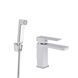 Змішувач для раковини Qtap Gemini (з гігієнічним душем) QTGEM272CRW45691 Chrome/White, латунь, одноважільний SD00051815 фото 1