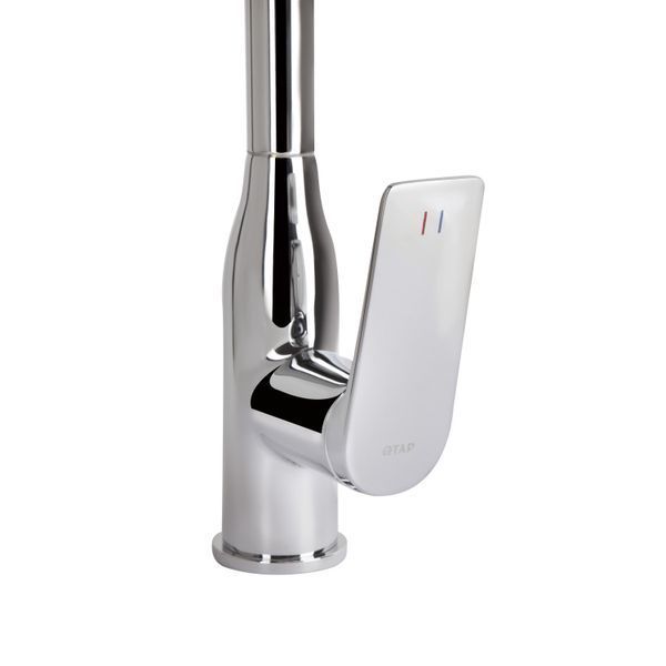 Смеситель для кухни Qtap Vlasta New с выдвижным изливом QTVLA344CRM45646 Chrome, латунный, однорычажный SD00051770 фото