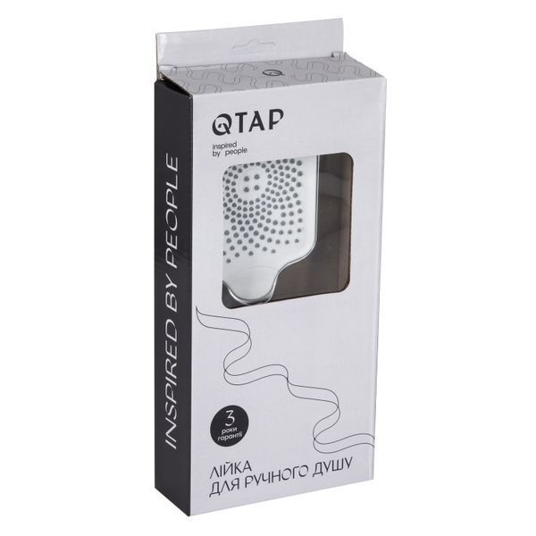Лейка для ручного душа Qtap Rucni 145x95 мм прямоугольная QTRUC125CRM45777 Chrome/White SD00051901 фото