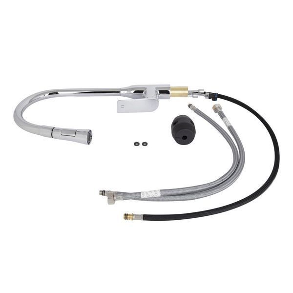 Смеситель для кухни Qtap Vlasta New с выдвижным изливом QTVLA344CRM45646 Chrome, латунный, однорычажный SD00051770 фото
