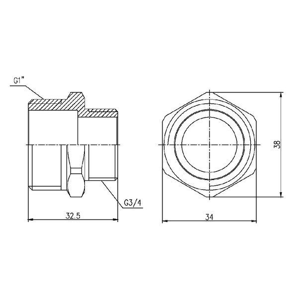 Ніпель редукційний SD Forte 1" х3/4" SF3592520 SD00002585 фото