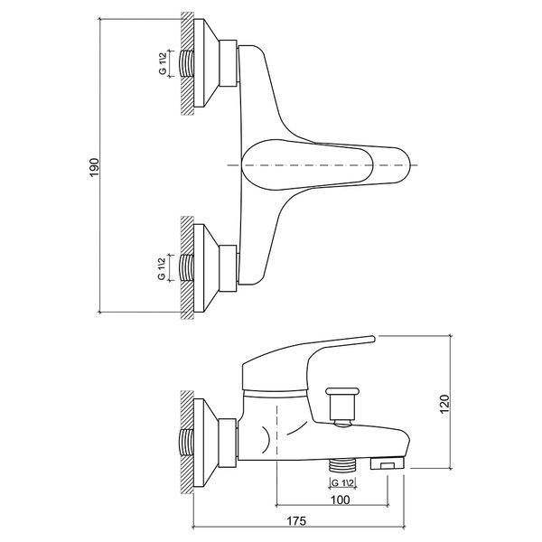 Змішувач для ванни Brinex 36W 006 SD00035691 фото