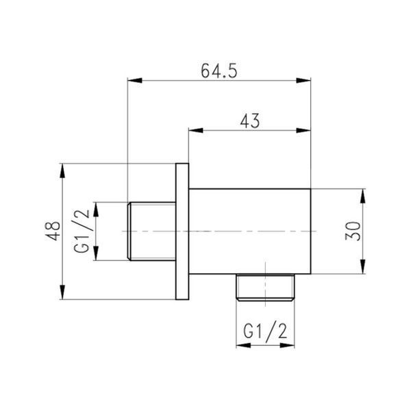 Підключення для шланга Qtap Spojeni прямокутне QT809810842857NB Black Matt, для шланга діаметром 1/2" SD00048967 фото