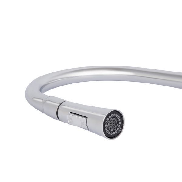 Смеситель для кухни Qtap Vlasta New с выдвижным изливом QTVLA344CRM45646 Chrome, латунный, однорычажный SD00051770 фото