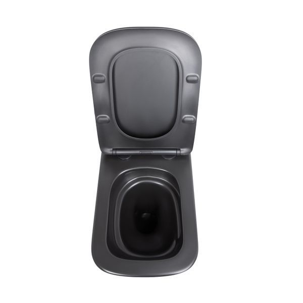 Унітаз підвісний Qtap Tern New Ultra Quiet безобідковий з сидінням Soft-close MATT BLACK QT17332303ASMB SD00052572 фото