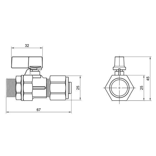 Кран шаровой обжимной SD Forte 16х1/2" НР SF262W15 SD00021115 фото