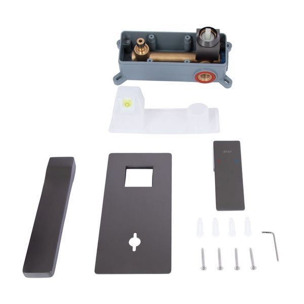 Змішувач для раковини Qtap Gemini прихованого монтажу QTGEM273GMB45695 Gunmetal Black PVD SD00051819 фото