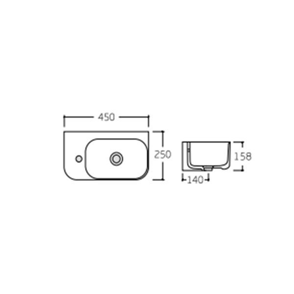 Раковина Qtap Tern 450х250х158 White QT17115117LWN SD00052902 фото