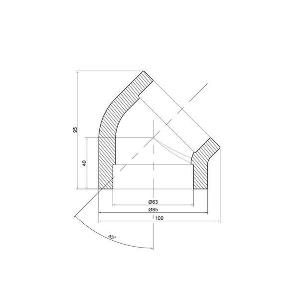 Кутик PPR Thermo Alliance 63, 45&deg; SD00029403 фото