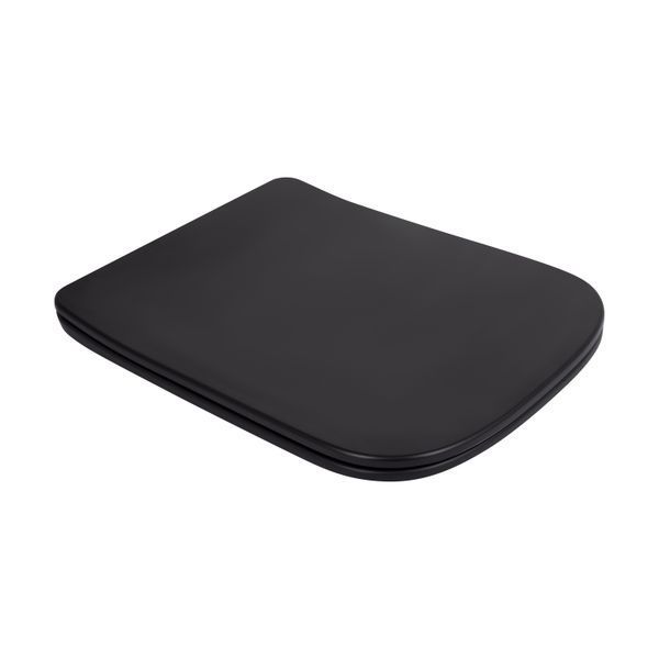 Унітаз підвісний Qtap Tern New Ultra Quiet безобідковий з сидінням Soft-close MATT BLACK QT17332303ASMB SD00052572 фото
