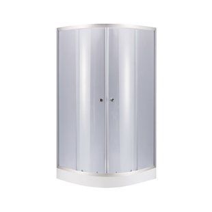 Набір Lidz душова кабіна Latwa SC80x80.SAT.LOW.GR, скло тоноване 4 мм + піддон Kupala SD00048658 фото