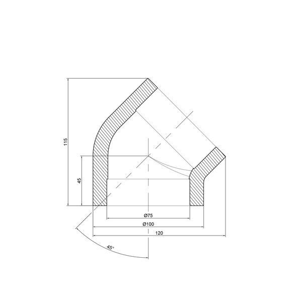 Кутик PPR Thermo Alliance 75, 45&deg; SD00029404 фото