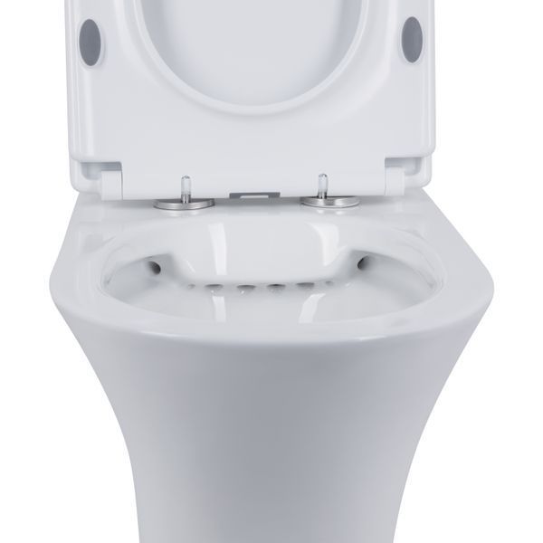Унітаз-компакт Qtap Presto безобідковий з сидінням Soft-close QT24221217AW, підлоговий, білий колір SD00045982 фото