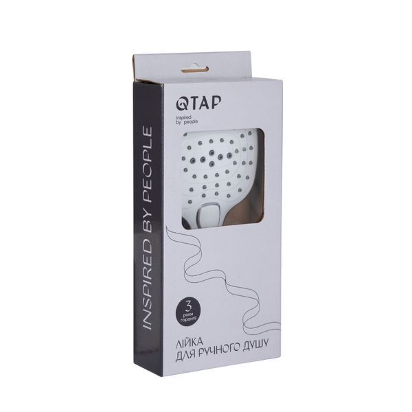 Лійка для ручного душу Qtap Rucni 240x120 мм округла QTRUC125CRM45781 Chrome/White SD00051905 фото