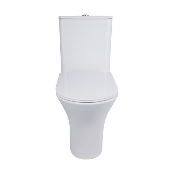 Унітаз-компакт Qtap Presto безобідковий з сидінням Soft-close QT24221217AW, підлоговий, білий колір SD00045982 фото