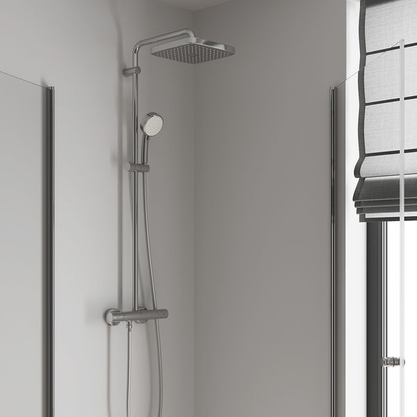 Душевая система с термостатом Grohe New Tempesta, хром, 2 режима, Германия (26689000) 26689000 фото