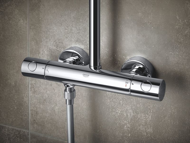 Душевая система с термостатом Grohe New Tempesta, хром, 2 режима, Германия (26689000) 26689000 фото