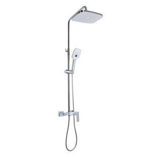 Душевая система универсальная Qtap Gemini на три потребителя (с изливом) QTGEM111CRW45687 Chrome/White SD00051811 фото