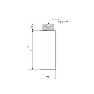 Подовжувач SD Plus 60х1/2" хром SD1301560 SD00010138 фото