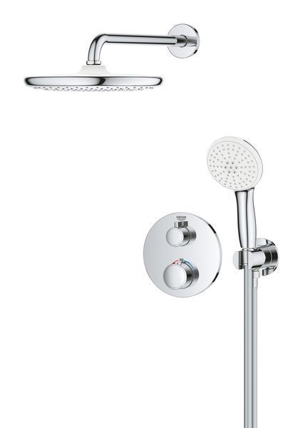 Душова система прихованого монтажу GROHE Grohtherm з термостатом та хромованим покриттям (34872000) 34872000 фото