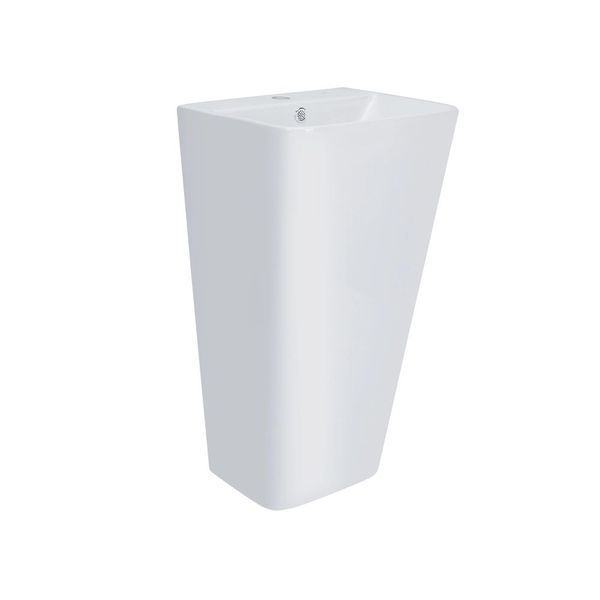 Комплект Qtap Tern: Раковина напольная моноблок 440х380х830 мм White + Донный клапан PU02O SD00053444 фото