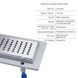 QT Душова кабіна PRESTO CRM1099AP5, півколо, 90x90, скло 5мм Pear + QT Dry FA304-700 Лінійний трап, акційний набір SD00050853 фото 8