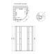 Душова кабіна Lidz Latwa SC90x90.SAT.LOW.FR, скло Frost 4 мм без піддона SD00047616 фото 2