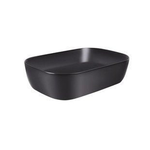 Комплект Qtap Robin: Раковина накладна прамокутна 610x400x145 мм Matt Black + Донний клапан PU03 SD00053420 фото
