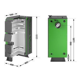 Котел твердопаливний сталевий Thermo Alliance Ferrum Plus V 4.0 FSF+ 14 SD00051319 фото