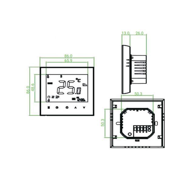 Thermo Alliance Провiдний тиждневий термостат(16A+NTC) з WiFi BHT-3000-GBLW SD00049556 фото