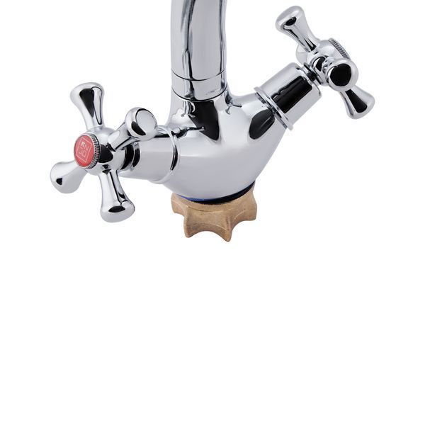 Змішувач для кухні Lidz Lamb 273F двовентильний LDLAM273FCRM21890 Chrome, поворотний вилив, глянцева SD00027987 фото